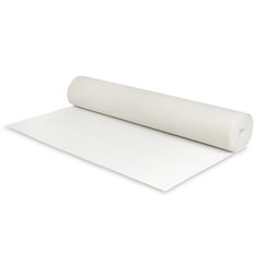 a roll of white paper sitting on top of a table