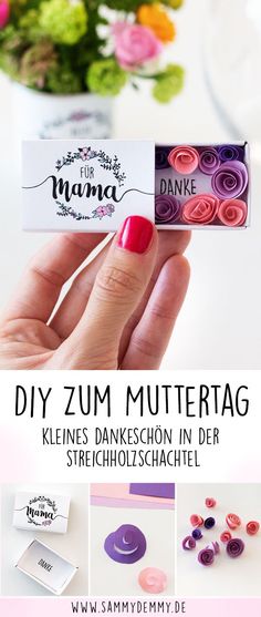 the instructions for how to make diy zum mittertags in german