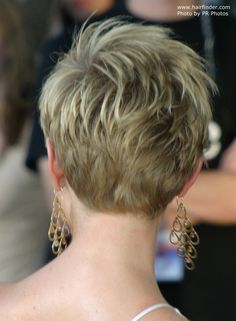 back view of short haircut Shaggy Pixie