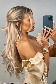 Wedding Guest Hairdo, Gala Dress, Formal Hair, Guest Hair, Haircut Styles, Blonde Hair Looks