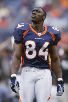 a football player standing on the field during a game