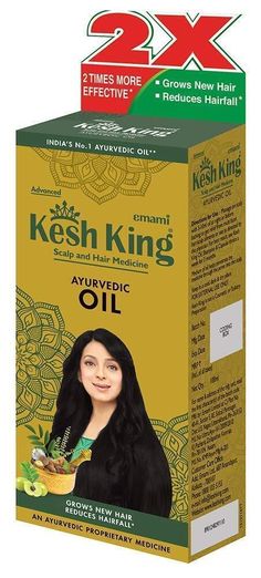 Kesh King Herbal Ayurvedic Hair Oil for Hair Growth (100 Ml) (Free Shipping) Product description Style name:New Pack with Selfie Comb  |  Design:Oil Clinically proven to be 2 times more effective than other ayurvedic oils, Kesh King Ayurvedic Hair Oil is the perfect answer to all your hair fall related problems. Kesh King Ayurvedic Hair Oil is a proprietary medicine with no side effects that contains the goodness of 21 Rare Ayurvedic Herbs. The secret of Kesh King’s success lies in gathering rare, precious herbs and processing them rigorously as prescribed in Ayurvedic scriptures. Selected 21 herbs are picked up from the purest sources with “Mantrocharan,” ensuring the benefits of herbs are retained. These are processed using Tel Pak Vidhi in which herbs are boiled in Sesame seed oil for h Hair Oil For Hair Fall, Hair Medicine, Ayurveda Hair, Medicinal Oils, Ayurvedic Hair Care, Ayurvedic Hair Oil, Ayurvedic Oil, Ayurvedic Hair, Reduce Hair Fall