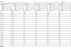 the printable timesheet is shown for each student to use in their class