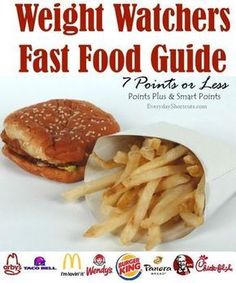 Ww Fast Food, Weight Watchers Fast Food, Weight Watchers Tips, Ww Food, Weight Watcher Meals, Weight Watchers Food, Ww Meals, Weight Watchers Smart Points, Weight Watcher Dinners