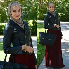 Modern Hijab, Street Hijab Fashion, Hijab Style Tutorial, Hijab Fashionista, Casual Skirt Outfits, Hijab Styles, Trendy Skirts, Hijab Chic, Hijabi Fashion