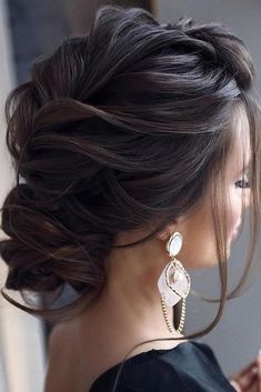 Peinados Medium Length Hair Straight, Curly Wedding Hair, בר מצווה, Trendy Wedding Hairstyles, Bridal Updo