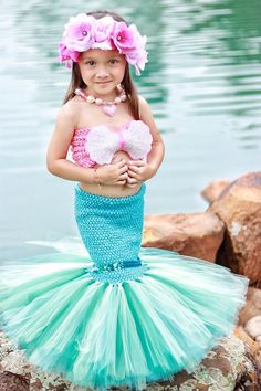 Mermaid Tutu Dress Mermaid Costume 0-6 Years Purples Girls Mermaid Costume, Mermaid Costume Diy, Diy Mermaid, Kids Clothes Patterns, Mermaid Halloween