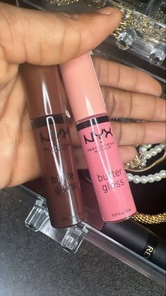 Lip combo, lip combos for black girls, nyx butter gloss, nyx lava cake, eclair, nyx butter gloss, black girl friendly make, makeup for black girls, lip combos for black girl, pink lip combos, black girl, lip combos for black girl, elf, nyx, pink, brown, Maybelline Nyx Lip Gloss, Nyx Lip