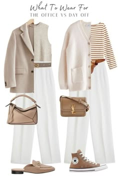 Mode Over 50, Minimalist Moda, Classic Style Outfits, Fashion Capsule Wardrobe, Mode Casual, Fashion Capsule, Casual Work Outfits, 가을 패션, White Pants