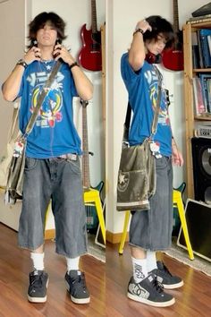 Sillycore Outfit, Punk Outfits Ideas, Link Inspired Outfit, Clothes Y2k Men, Losercore Outfits Male, Colorful Masculine Outfits, Mens Fashion Alternative, Male Outfits Ideas, Y2k Guy Outfits