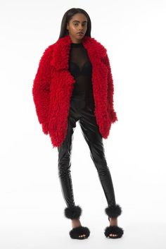 OUTERWEAR – the.bunny.tail Red Long Sleeve Fur Coat For Winter, Red Long Sleeve Winter Outerwear, Trendy Red Winter Outerwear, Trendy Red Outerwear For Fall, Red Long Sleeve Fur Coat For Fall, Red Fur Coat With Faux Fur Trim For Fall, Red Winter Fur Coat With Faux Fur Trim, Winter Red Fur Coat With Faux Fur Trim, Red Fur Coat With Faux Fur Trim For Winter