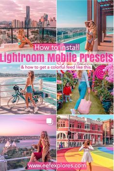 how to install lightroom mobile presets and how to get a colorful feed like this