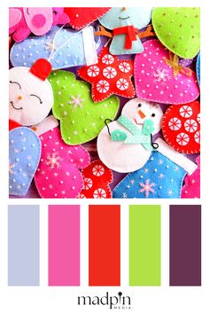 the color scheme is very colorful and has many different things to choose from, including hearts