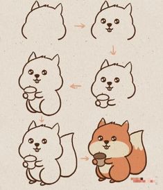 an image of how to draw cute animals