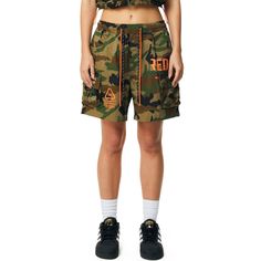 Smoke Rise RED Utility Slouched Shorts - Wood Camo New York Streetwear, Utility Shorts, Hooded Vest, Saved Items, Everyday Outfits, Camo, Going Out, Streetwear Brands, Wood