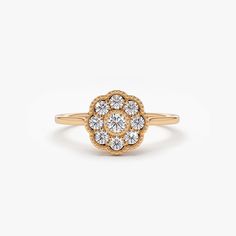 Made to Order
Gold Kt: 14K (also available in 18K)
Available Gold Color: Rose Gold, Yellow Gold, White Gold
Round Diamond: 8 pcs 2.0 MM
Round Diamond: 1 pc 2.5 MM
Total CTW: 0.39 Ctw
Diamond Color-Clarity: G Color SI Clarity Rose Gold Brilliant Cut Heirloom Cluster Ring, Heirloom Rose Gold Cluster Ring With Brilliant Cut, Heirloom Rose Gold Brilliant Cut Cluster Ring, Elegant 14k Rose Gold Cluster Ring, Heirloom 14k Rose Gold Diamond Ring In Yellow Gold, Luxury 14k Rose Gold Cluster Ring, Classic Round Flower Ring In 14k Gold, Classic 14k Gold Flower Ring With Rose Cut Diamonds, Classic 14k Gold Round Flower Ring