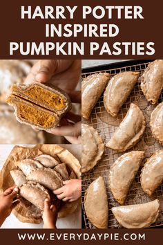 harry potter inspired pumpkin pastries with text overlay