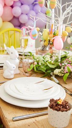 Easter Party Tableware Party Decorations Balloons, Decorations Balloons, Bunny Napkins