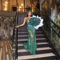 Emerald Green Goddess Dress. For Specific Measurements Please Ask. Emerald Green Prom Dress Ideas, Green Goddess Dress, Emerald Green Prom, Book Character Ideas, Emerald Green Prom Dress, Gala Gown, Ideas For Writing, Green Goddess Dressing, African Prom Dresses