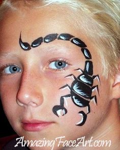 Cool Face Paint, Animal Face Paintings, Festival Face Paint, Face Painting Tips, Face Painting For Boys, Kids Face Painting, Professional Face Paint, Cheek Art, Airbrush Tattoo