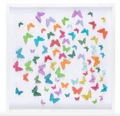 colorful butterflies are arranged in the shape of a circle