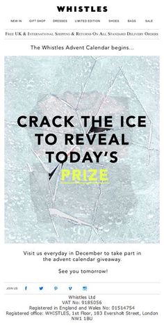 the website for whistle's ice to reveal today's price