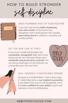 How To Become A Disciplined Person, How To Have Self Discipline Tips, Learn Self Discipline, How To Self Discipline, How To Be More Self Disciplined, How To Be Self Disciplined, How To Develop Personality, Self Improvement Tips Motivation, How To Stay Disciplined