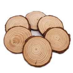 six slices of wood are arranged in a circle