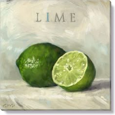 two limes with the word lime on them