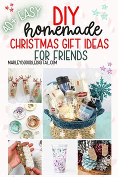 Discover 49 of the best DIY Christmas gifts for friends that are easy to make and sure to impress! From cute and unique to small and budget-friendly, these homemade gift ideas are perfect for spreading holiday cheer. Start crafting today and create something special for your friends this Christmas! Diy Upcycled Christmas Gifts, Easy Cheap Christmas Gifts For Coworkers, Diy Gift For Students, Diy Gifts For Neighbors, Homade Christmas Gifts Ideas Easy Diy, Cute Small Gift Ideas, Adult Christmas Gift Ideas, Diy Cheap Christmas Gifts, Consumable Gift Ideas