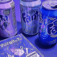 Three Fanta cans and a My Chemical Romance CD are shown. There is a clear purple colouring filter over image. Purple Y2k, Dark Purple Aesthetic, Y2k Wallpaper, Wallpaper Dekstop, + Core + Aesthetic, Pretty Photos, Aesthetic Themes