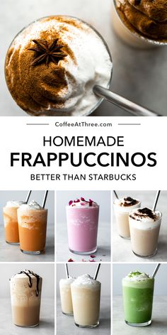 homemade frappuccinos are better than starbucks's coffee and milkshakes