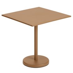 a small square table with a base on an isolated white background for use in any room