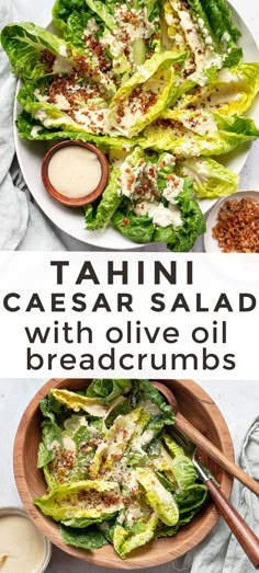 lettuce salad with olive oil and breadcrumbs