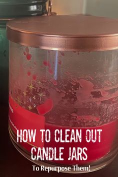 how to clean out candle jars