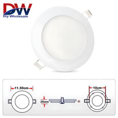 the dim downlight is shown with measurements