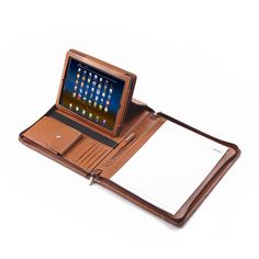 an ipad case sitting open on top of a table