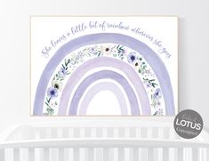 a baby's nursery art print with the words, she leaves a little bit of sunshine