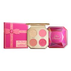 Limited Edition Jewel Crush Blush & Highlighter Collection - Too Faced | Ulta Beauty Face Products, Face Jewels, Face Palette, Highlighter Brush, Beauty Event, Blush Highlighter, Highlighter Palette, Too Faced Makeup, Blush Brush