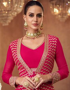 luxury Women Pink colored Salwar Kameez in Lehenga Style made with Real Georgette top and Real Georgette Bottom fabricProcessing Time : 5-7 Business DaysWork : Heavy Embroidery, Sequins & Lace WorkFabric:Top : Semi-Stitched SuitsBottom : Real GeorgetteDupatta : Real Georgette Traditional Pink Georgette Sets, Pink Georgette Choli With Intricate Embroidery, Pink Semi-stitched Georgette Lehenga, Pink Embroidered Georgette Sets, Pink Semi-stitched Georgette Unstitched Suit, Emerald Green Evening Dress, Stylish Lehenga, Modest Evening Dress, Green Evening Dress