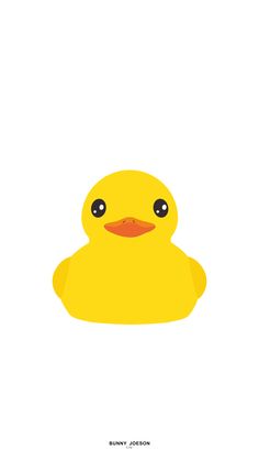 a yellow rubber ducky with big eyes