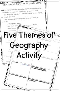 five themes of geograph activity with the text,'five themes of geograph activity '