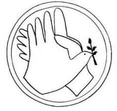 a black and white drawing of a hand with an olive branch in the middle of it