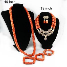 Material: Coral Length : Inner Necklace  18 inch for women, 40 inch for men (If you need custom length, please contact with us for the price firstly) Items included: Necklace / Bracelet / Earring All items are by handmade, it need to take about 3-5 days to make it . Elevate your African wedding attire with the African Wedding Jewelry Set, featuring a traditional coral bead necklace set. Handcrafted with meticulous attention to detail, this set exudes cultural beauty and elegance. The exquisite c Elegant Orange Jewelry With 8mm Beads, Wedding Jewelry With 108 Beads, African Wedding Jewelry, Cultural Beauty, African Wedding Attire, Coral Beads Necklace, Wedding Jewelry Set, Coral Jewelry, African Beads