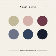 the color palette is shown in different shades