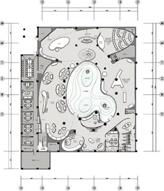 the floor plan for an indoor swimming pool