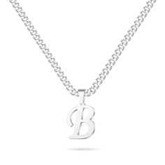 PRICES MAY VARY. CLASSIC INITIAL PENDANT NECKLACE: 20"+2.5" Cuban chain with silver initial pendant necklace, classic women mens initial necklace, perfect length and size to fit any occasions. Silver mens chain necklace makes it different from others, a unique women mens accessories add to jewelry collection. Give you a new fashion style different from other jewelry. MENS CHAIN NECKLACE: Made of high quality material, this silver mens chain initial necklace is with high polish surface and smooth Initial Necklace For Men, Unique Mens Necklace, Mens Silver Chain Necklace, Mens Chain, Teen Jewelry, Silver Chain For Men, Gold Letter Necklace, Unique Women, Jewelry Mens