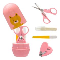 Kit Higiene Bebê Menino Menina Tesoura Cortador De Unha Lixa Measuring Spoons, Measuring Cups