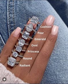 Wedding Ring Placement, Ring Placement, Emerald Green Wedding Theme, Women Wedding Rings, Black Women Wedding, Radiant Cut Diamond Ring, Pear Cut Diamond Ring