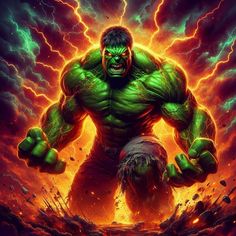 the incredible hulk is depicted in this poster